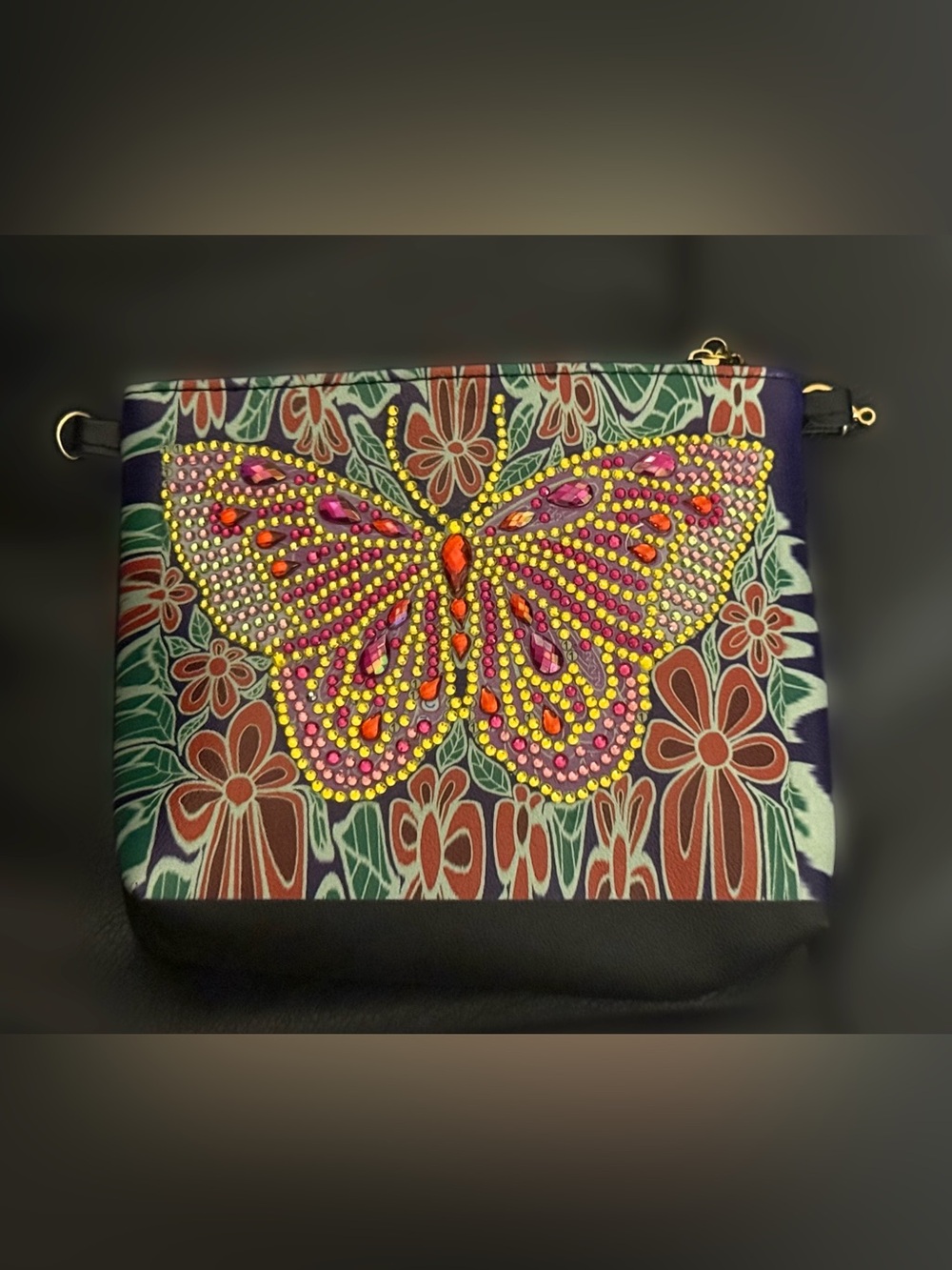 Embellished Butterfly Purse